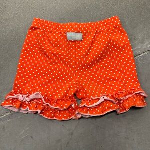 Eleanor Rose Red Polka Dot Ruffle Shorts, Size 4-5 Years